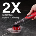 Rubbermaid Reveal Power Scrubber 5-Piece Kit, Cordless Electric Battery Powered Spin Scrub Brush, Water Resistant, for Home/Kitchen/Bathroom/Grout/Tile/Shower/Tub