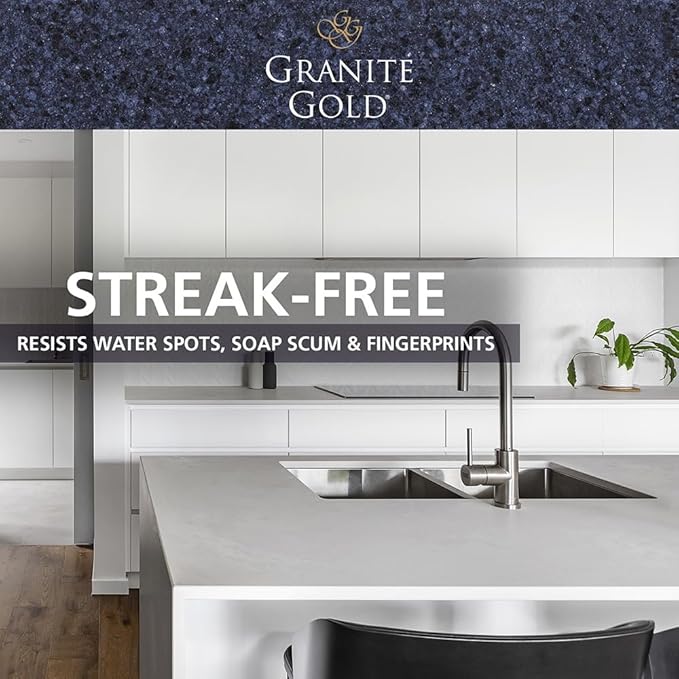 Granite Gold Clean and Shine Refill, Streak-Free Deep Cleaning and Polishing of Natural Stone and Quartz Surfaces, 64 Ounces