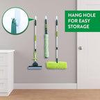 Pine-Sol Telescopic Microfiber Dry/Wet Mop – Dust Mopping for Cleaning Hardwood Floors, Tile, Laminate | Swivel Sweeper with Washable Pad and Extendable Metal Handle