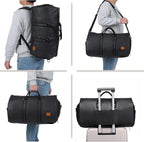 seyfocnia Convertible Travel Garment Bag,Carry on Garment Duffel Bag for Men Women - 2 in 1 Hanging Suitcase Suit Business Travel Bag
