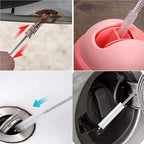 Bytron 15pcs Long Pipe Cleaner Set, Extra Long Flexible Tube Cleaning Brush Fridge Cleaning Tool Stainless Steel Straw Nylon Cleaning Brush in Different Size White