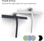 GÜTEWERK Shower Squeegee for Glass Doors, Silicone Window Squeegee, Bathroom and Glass Cleaning - Gray - 9 Inch