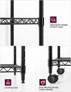 YSSOA 5-Tier Heavy Duty Storage Shelving Unit, 1250 Lbs Loading Capacity, 29.92" W x 13.98" D x 61.02" H, Black