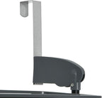 Household Essentials Household Essentials Over the Door Basket Storage Rack, Gray and Black