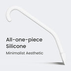 JustHang Shower Squeegee for Glass Doors, All-One-Piece Silicone with Built-in Hook Design for Easy Hanging and Cleaning, 10 Inch White