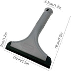 Super Flexible Silicone Squeegee, Auto Water Blade, Water Wiper, Shower Squeegee, 5.9'' Blade and 7.5'' Long Handle, for Car Windshield, Window, Mirror, Glass Door, Grey Black