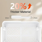 Pipishell 4 Tier Rolling Cart Organizer, Plastic Rolling Cart with Lockable Wheels & Reinforced Handle, Lightweight Utility Cart Storage Cart for Nursery, Kitchen, Bathroom, Craft Room, White, PIUC15W