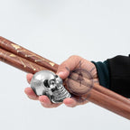 Deluxe Walking Sticks | Rosewood Crafted Cane with Solid Brass Chrome Decorative Bars | Nagina International