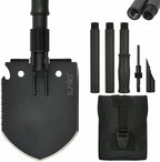 iunio Camping Shovel,Shovel Folding, Portable, Multitool, Foldable Entrenching Tool, Collapsible Spade, for Backpacking, Trenching, Hiking, Survival, Car Emergency