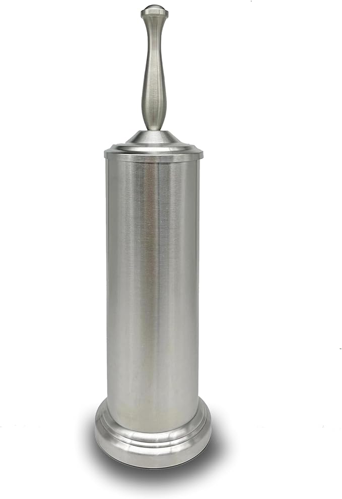 Brushed Nickel Toilet Bowl Brush with Holder, Durable Bathroom Cleaning Tool, Modern Design for Easy Toilet Maintenance, Bathroom Cleaner Brush for Efficient Cleaning and Hygiene