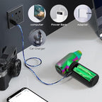 Compressed Air Duster - Electric Duster for Hair Barber, 3 Gear Mini Portable Jet Dry Air Blower, Cordless Vacuum Cleaner, for PC, Office,Salon, Fan, Laptop, Keyboard, Car -Gradient Green