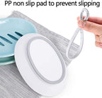 WYOK 2-Pack Soap Dish with Drain Plastic Sponge Holder Easy Cleaning Soap Saver Tray Caddy Keep Dry Stop Mushy for Shower Bathroom Kitchen(Pink)