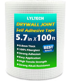 Drywall Joint Tape- 5.7in X 100 ft,13 MESH,100% Fiberglass,Heavy-Duty Self-Adhesive Wall Crack and Seam Patch