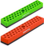 EMENTOL 2PCS 1/4" Magnetic Bits Holder Set - Orange and Green, 86PCS Hole, Bit Organizer with Strong Magnetic, Magnetic Bits Organizer, 2 Pieces