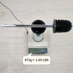 Freestanding Toilet Brush Holder for bathrooms 304 Stainless Steel Toilet Brush Stand Round Storage and Organization Rust Resistant 18-inch high Polished Chrome Finished