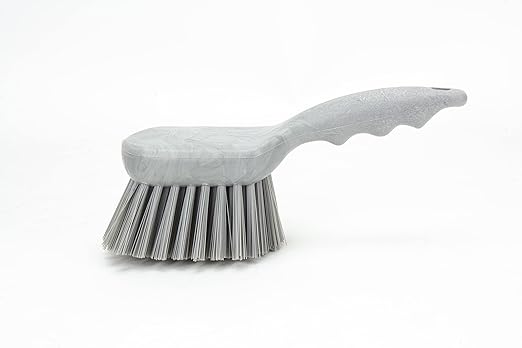 SPARTA 40541EC23 Plastic Scrub Brush, Utility Brush, Kitchen Brush With Hanging Hole For Cleaning, 8 Inches, Gray