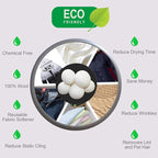 Wool Dryer Balls, Full-Size(Dia.~2.76 in), Reduces Drying Time, Reusable and Chemical-Free, Natural Fabric Softener, Sustainable Laundry Solution (6-Pack)