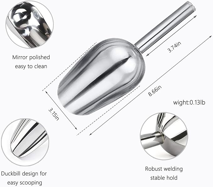 3 Pcs Soil Sifter for Gardening with Garden Shovel, (2.8/5 MM Mesh) Soil Sieve and Scoop for Screening Rock, Dirt, Compost and Gravel, 304 Stainless Steel: Rust-Resistant, Suitable for Beaches & Pets