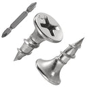 (527 pcs)#6X1/2 410 Stainless Steel Fastener Drywall Screws-Phillips with coarse Threaded tip, Black, Suitable for Drywall Slate, Wood, etc.(1 pounds)