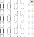 Bilillo 12 Pack Plate Hangers for the Wall, Suitable for 4-5 Inch Decorative Plate, Invisible Heavy Duty Wire Plate Holder with Wall Hooks, Plate Hangers for Displaying Plates, Platter, Dish