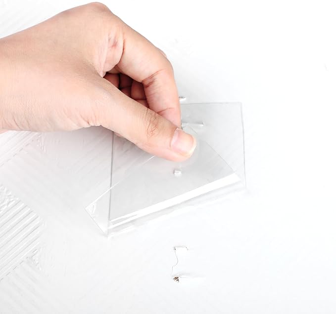 10 Pcs Bathtub Hole Patch Siding Wall Repair Kit Waterproof Patch Holes Blemishes Tools Self Adhesive White Tape for Cracked Pool Liner Roof Skylight and Vinyl Skirting(Transparent)