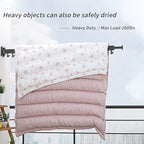 PLKO Retractable Clothes Drying Rack,Wall Mounted Clothes Hangers，Space Saver Laundry Drying Rack for Balcony,Laundry,Bathroom,Patio and Bedroom (2-Pole Black)