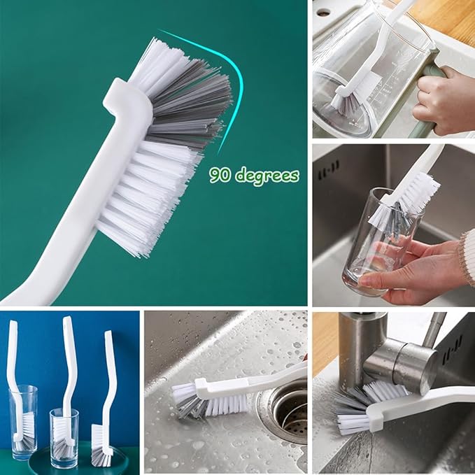 12Pcs Small Cleaning Brush, Crevice Gap Cleaning Brush,Door Window Track Groove Corner Crevice Cleaning Brushes for Cleaning Window Grooves/Bathroom/Toilet Corner/Kitchen/Faucet/Sink/Keyboards
