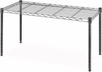 Whitmor 1 Tier Shelving Units, Wire Rack Storage Organizer, 30" L x 14" W x 15" H, Black