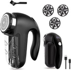 Electric Fabric Shaver with LED Display, 2-Speeds Lint Remover, Rechargeable Sweater Shaver, Fuzz Pill Bobble Remover for Fabric Fleece Curtains Clothes, Black