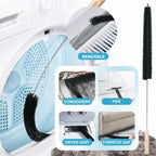 8 PCS Multi-Purpose Washing Machine Cleaning Brush, Dryer Vent Cleaner Kit, Crevice Brush for Bathroom, Grout & Sink, Household Tile Cleaning Tools, Long Handle Tools for Front Load & Top Load Washers