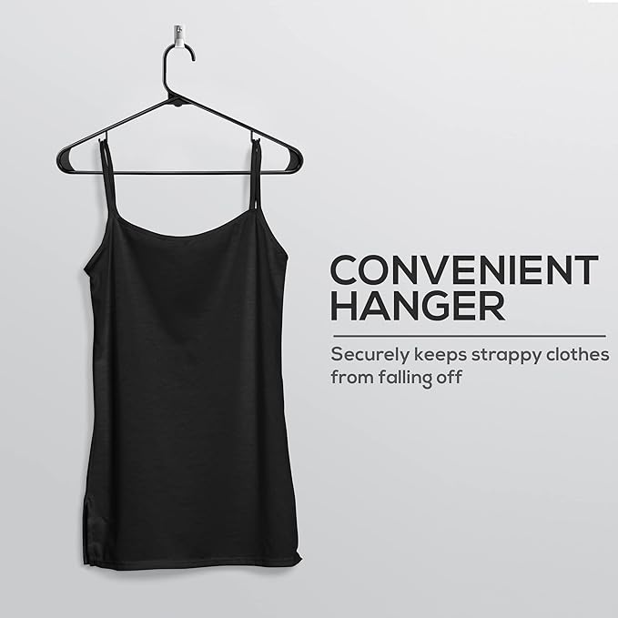 Utopia Home Plastic Hangers 30 Pack - Clothes Hanger with Hooks - Durable & Space Saving (Black)