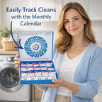 Washing Machine Cleaner Tablets - Penetrating Deep Clean Washer Cleaner Tablets For Front Loader And Top Load HE - Active Formula Tub Descaler Deodorizer