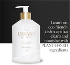 L'AVANT Collective High Performing Dish Soap | Plant-Based Ingredients & High Performing Formula | Notes of Bergamot, Orange Blossom, Amber, Cedar Reusable Glass Bottle Blushed Bergamot Scent |16oz