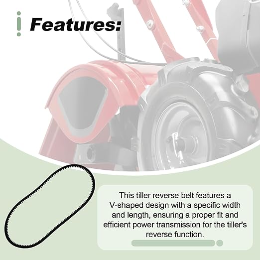Reverse Belt Drive Belt V-Belt 3LXA Compatible with Earthquake Victory 24598 29409 29702 33970 39381 38247 Rear Tine Tiller Repalce 24995
