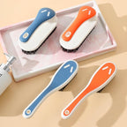 Soft Bristle Scrub Cleaning Brush Stain Remover Brush Fabric Cleaning Brush Laundry Brush Small Scrub Brush Cleaner Household Cleaning Brushes for Carpet, Clothes, Bathroom,Sneaker-2 Pack (Orange)