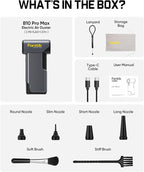 Fanttik B10 Pro Max Electric Air Duster, 130000RPM Brushless Motor, Compressed Air Duster, 6 Gears Adjustable, One-tap Booster, 28.8Wh Rechargeable Battery, Electric Duster for PC, Car, House, Outdoor