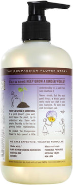 Mrs. MEYER'S CLEAN DAY Compassion Flower 4 Pack Variety, Liquid Hand Soap 12.5 OZ, Liquid Dish Soap 16 OZ, Multi-Surface Everyday Cleaner 16 OZ, Room Freshener 8 OZ, 1 CT