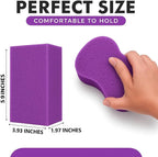 Multi-Purpose Sponges for Cleaning - Purple 4 Pack, Large Sponges for Car Washing, Tile & Grout, All Purpose Cleaning