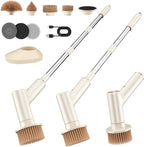 Electric Spin Scrubber, IPX5 Waterproof Bathroom Scrubber with 2 Speeds, Cordless Cleaning Brush with 7 Brush Heads, Adjustable Power Shower Scrubber for Tub Kitchen Floor Car Cleaning