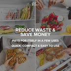 Chef Preserve Reusable Vacuum Sealer Bags for Food – 30 BPA-Free Large (12 x 13 in) Food Storage Bags, Freezer, Microwave – Odor-Resistant, Leak-Proof – Compatible with Chef Preserve Vacuum Sealers