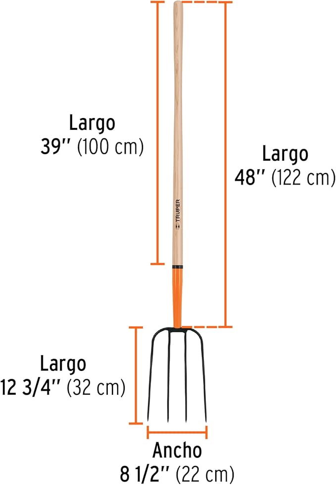 TRUPER BPJ-4 4-Tine Manure Fork 8 1/2" (22cm)