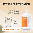 Sweet Orange Scent Floor Cleaning Solution Compatible with Dreame Cleaning Solution, Floor Cleaner for Hardwood Tile Hardfloor, Compatible Robot Vacuums with Mopping and Wet Dry Vacuum (1 Bottle)