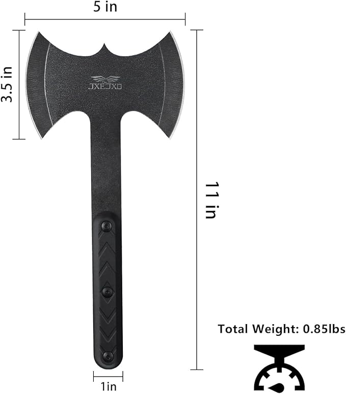 JXE JXO Throwing Axes and Tomahawks Set, Double Bite Hawks, Design for Throwing Recreation and Fun