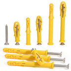 Drywall Anchors Kit 60 pcs 304 Stainless Steel Philips Flat Head Screws and 60 pcs Plastic Anchors for Concrete, Drywall, Brick, and Heavy Hanging Mounting, 3 Size M6 x 30mm/ 40mm/ 60mm