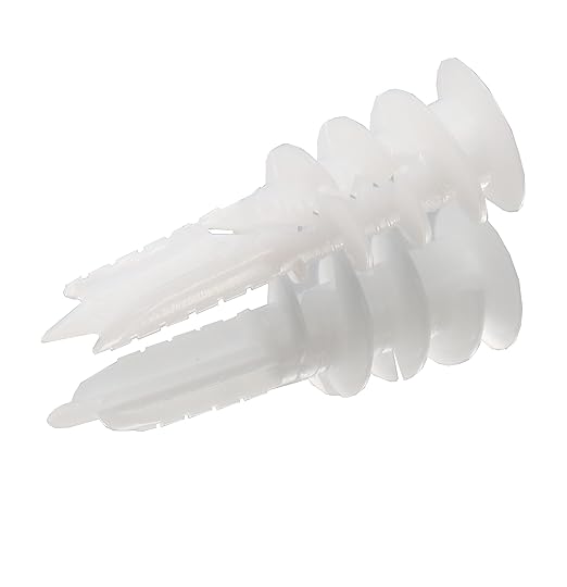 cSeao 60pcs #8 x 1-1/4'' Drywall Anchors, Wall Anchors and Screws for Drywall, 75LB Hanging and Mounting, 30pcs Threaded Plastic Sheetrock Anchors and #8 Screws