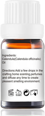 Calendula Essential Oil - Pure Natural Fragrance for Aromatherapy, Perfume Making, Candles, Soap, Room Spray, Diffuser Blends - Organic, 10mL Undiluted - Pack of 2