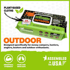 Crocodile Cloth Outdoor Cleaning Wipes – 80 Count Plant-Based Cloths (15"x10"), Skin Safe, Pre-Moistened, Aloe & Vitamin E Infused, Large, Absorbent, Multi-Surface Disposable Wipes