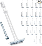 Drywall Anchor with Included Bolts for 1/4-20 Fastener Size, Wall Anchors Drywall Heavy Duty for TV Mounting, Hollow-Wall Anchors Screws Kit Holds Up to 270 Pounds Each in 1/2-in Drywall-22 Pack
