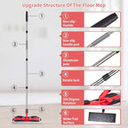 Microfiber Mops for Hardwood Floor Cleaning: MEXERRIS Flat Floor Mop with 4 Washable Pads 59" Adjustable Handle - Dust Dry Mops for Kitchen Bathroom Tile Laminate Wood Vinyl - Home Commercial Mop