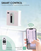 Yoolax Window Cleaning Robot, Automatic Window Cleaner Robot with Dual Water Spray, 3000Pa Suction Power, Robotic Window Cleaner with App & Remote Control, White